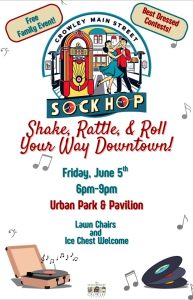 Sock Hop event informational flyer