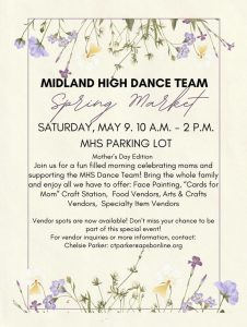 Informational flyer with flower accents