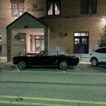 The Warehouse in Rayne building front with classic car