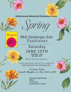Informational flyer about spring hamburger sale