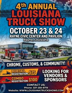 Informational Flyer about Louisiana Truck Show held in Rayne, Louisiana