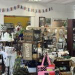 Store display of eclectic vintage boutique