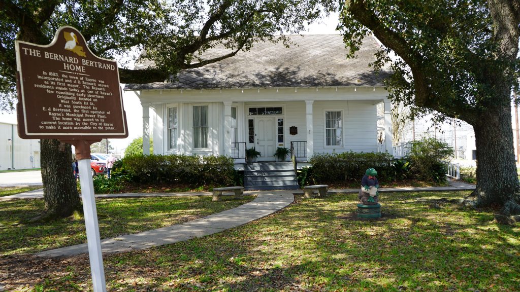 Bernard Bertrand House in Rayne, Louisiana including historical marker