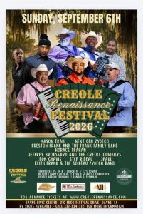 Informational flyer about Creole Renaissance Festival