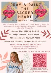 Pray and Paint the Sacred Heart